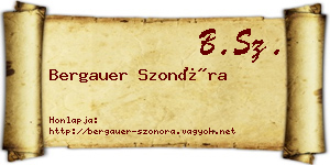 Bergauer Szonóra névjegykártya