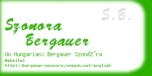 szonora bergauer business card